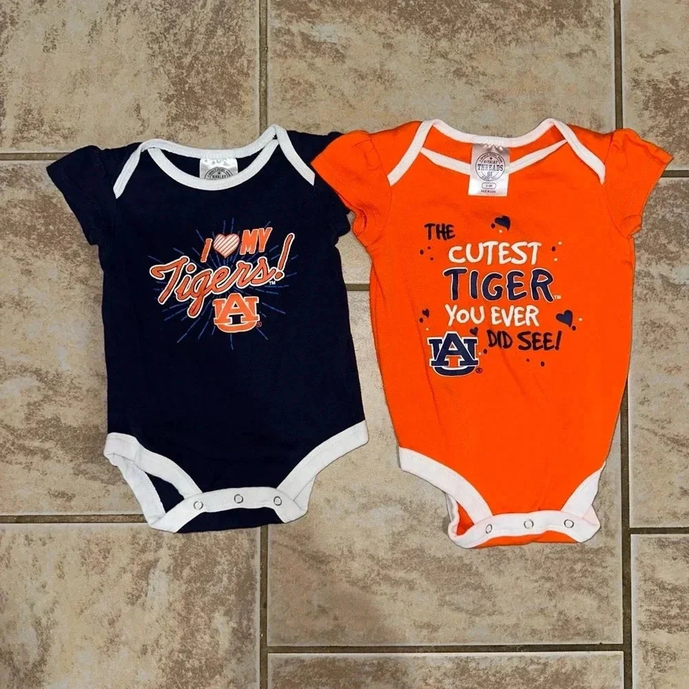 Auburn Tigers Football Sports Team Girl Rivalry Threads Bodysuit 6-9M Baby